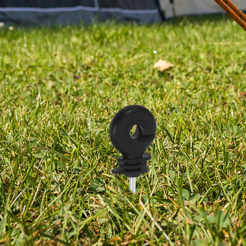 51-Count Wood Post Screw-In Electric Fence Insulators With Socket Installation Tool Farm Ready Durable Black PP And Carbon Steel Sun Resistant And Secure Wire Holding For Livestock on grass