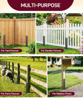 Heavy Duty Fence Post Repair Kit 6 Piece Set for yard, garden, farm fences, and mailbox posts with steel braces.