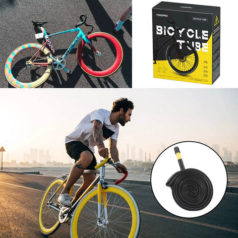 2 Pack 700x35-43c Road Bike Inner Tubes With 48mm Schrader Valve Premium Butyl, Includes 2 Tire Levers, Fits Most Road Bicycles