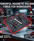 Heavy Duty Magnetic Tool Mat With 40 Lbs Holding Power For Garage And Workshop Grab And Go Anti Slip Tray Keeps Screwdrivers Wrenches Bolts And Auto Repair Tools Neat And Ready, 9.8 x 12.9 in PVC