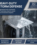 Hella Strong Heavy Duty Stainless Steel Ev Charger Housing Outdoor Weather Resistant Rain Snow Wind Cover Universal Fit Wall Mount Shelter Box Guard Premium Finish protecting charging station from rain with thickened 201 stainless steel at an angle.
