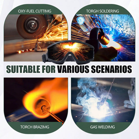 Built Tough Welding Goggles With Shade 8 Infrared Lens And 180 Degree Wide View Angle For use in oxy-fuel cutting and gas welding.