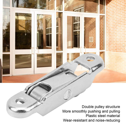 20 Pack Sliding Door And Window Pulleys With Double Flat Rollers 16 mm Width showing a double pulley made of plastic steel.