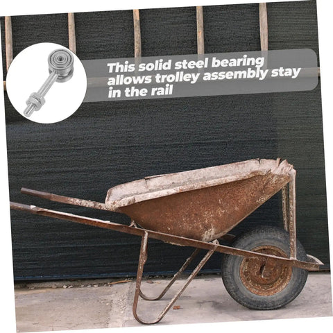 Heavy Duty Steel Sliding Door Rollers Built Rock Solid Glide Like Butter Replace Your Worn Window Pulleys With These 50 Kg Support Trolley Wheels In Clean Silver Steel, featuring a solid steel bearing.