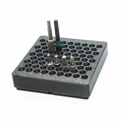 Modular 1/4-Inch Hex Bit Organizer System With 77 Slots For Fast Access Driver Bit Holder in Black Finish