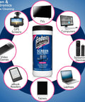 Electronics Screen And Device Cleaning Wipes Premoistened Alcohol Free And Ammonia Free 140 Count Pack Of 2 for screens, laptops, tablets.