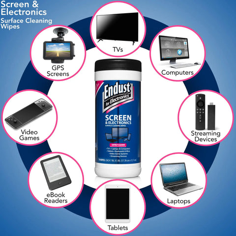 Electronics Screen And Device Cleaning Wipes Premoistened Alcohol Free And Ammonia Free 140 Count Pack Of 2 for screens, laptops, tablets.