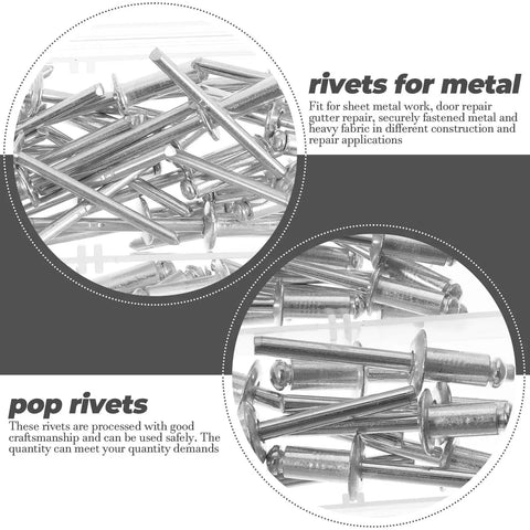140 Piece Aluminum Pop Rivets Kit With Storage Case Open End Blind Rivets for metal fastening and repair projects