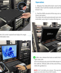 Ace Quality 1U Rack Mount Kvm Console With 17 Inch Lcd Screen Integrated Keyboard And Touchpad for smooth access in server rack.