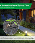 Low Voltage Direct Burial Landscape Lighting Wire Spool 200 Feet 10 Gauge 2 Conductor Copper Cable For Outdoor Lighting