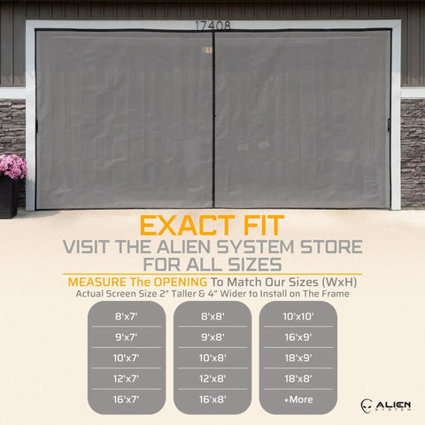 Keep It Breezy With This Hands Free Magnetic Garage Door Screen 9x8 Ft for One Car Garage, Easy Install, Durable Fiberglass, Bug Proof