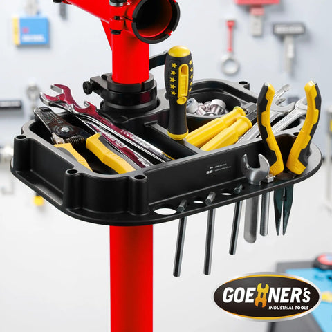 Tool tray of 176 Lbs Heavy Duty E Bike Repair Stand With Adjustable Height Beefy Bicycle Maintenance Work Stand