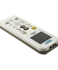 Heavy Hitter Universal Air Conditioner Remote Control With Large Lcd Screen And Instant Code Search, side view showing buttons.