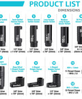 O2 Sensor Socket Set With 6 Sizes And 3/8 Inch And 1/2 Inch Drives, Includes 22mm, 27mm, 29mm, 7/8 Inch, 1-1/16 Inch Sockets