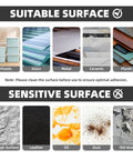 Image displaying surfaces for Premium Black Dual Lock Reclosable Fastener Mounting Tape, suitable and sensitive surfaces shown.