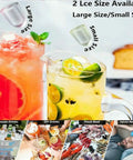 No Fuss Countertop Ice Maker Drops Nine Chill Cubes In Seven Flat Minutes With A Solid Twenty Two Pound Daily Yield showing large and small ice sizes in drinks.