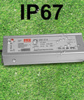 LED Driver 300W Power Transformer for Outdoor LED Lighting 12V DC Output Up To 25A IP67 Waterproof on grass background