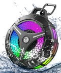 Waterproof Bluetooth Shower Speaker With Suction Cup IPX7 15W Loud Stereo Sound Deep Bass TWS Pairing And RGB Lights