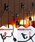 Outdoor String Light Hooks Screw In Hanger For Hanging Christmas Lights, Patio Lights, Wires And Plants, Black Finish