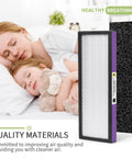 Mother and child sleeping with Top Notch Replacement Filter For Germ Guardian Air Purifier B Series FLT4850PT nearby.
