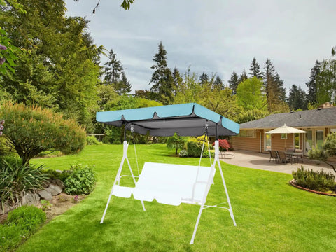 Durable 420D Oxford Canopy Replacement Cover For 2-3 Seater Outdoor Garden Swings Built To Last Weatherproof Waterproof UV Shield