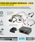 Radio Replacement Interface With Steering Wheel Controls For Ford Focus 2015 2018 Non Amplified Factory Radio 4.2 Inch Screen Plug And Play LFD10 Car Stereo Wiring Harness Kit with connectors and cables.