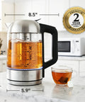 Digital Glass Electric Kettle With Temperature Control, 1.8L Cordless Tea Kettle, 7 Presets, Keep Warm, Auto Shut Off