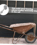 4Pcs Heavy Duty Sliding Door Rollers With Double Wheel Pulley Bearings Built Tough For Smooth And Silent Operation Sturdy Steel Construction Easy Install For Patio Doors And Large Windows Glides Like A Dream While Handling Heavy Loads Without Skipping A with solid steel bearing for trolley assembly in a rusted wheelbarrow.