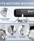 DIY Friendly Watch Back Opener Kit With Adjustable Wrench Rotary Case Opener for watches with notches, quick battery changes.