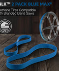 Heavy Duty Urethane Band Saw Tires For 19 Inch Bandsaws 2 Pack Fits W1729 No Adhesive Needed Made In USA displayed on table