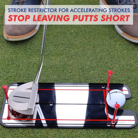 Putting Mirror Alignment Training Aid For Golfers With Built In Eye Alignment Mirror And Stroke Path on grass