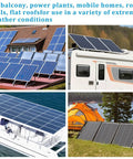 Heavy Duty Adjustable Solar Panel Tilt Mount Bracket Solid Aluminum Roof RV Boat Support Kit Fits 50W To 400W Panels on rooftops and boats.
