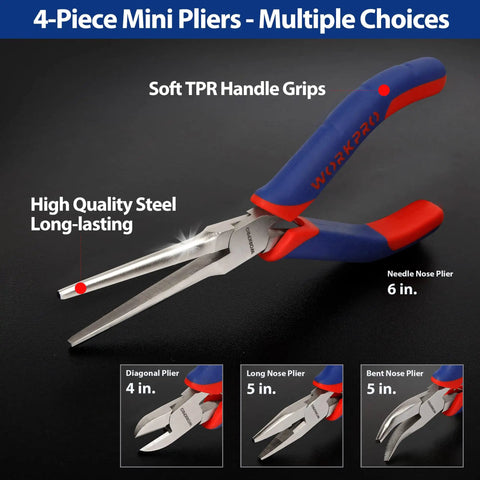 Solid 33 Piece Precision Repair Tool Kit With Screwdrivers Pliers Tweezers Utility Knife Blades For Phones Laptops Consoles No Sweat Repairs Hella Versatile Everyday Carry Gear, featuring 6" needle nose pliers with TPR handles.