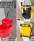 Heavy Duty Three Inch Swivel Caster Replacement Wheels Made From Tough TPR Rubber On A 7/16 Inch Grip Stem Built To Handle The Daily Grind While Keeping Your Utility Mop Bucket Carts Rolling Smooth Under Load Set Of Four on Rubbermaid mop bucket and laundry cart.
