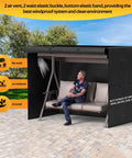 Outdoor Swing Cover For 3 Seater Hammock 600D Waterproof Heavy Duty Garden Glider Chair Cover Patio Furniture Protector on patio