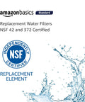 NSF certified graphic for Three Pack Premium Refrigerator Water Filter Replacement For Samsung DA97-17376B And HAF-QIN Series