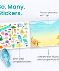 Totally Awesome Animal Habitats Sticker Book Jam Packed With 500 Plus Bright Stickers And Twelve Super Fun Coloring Pages For Curious Kids Who Dig Wildlife And Nature Scenes, featuring colorful coral reef stickers.