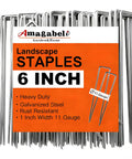 Heavy Duty Galvanized Landscape Staples 6 Inch 500 Pack U Shaped Sod Pins For Weed Barriers, Irrigation Tubing, Fences, Lawns And Garden Decor, Anti Rust Garden Stakes That Grip Turf Without Uplift