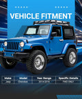 Complete Front Suspension Overhaul For 2014 2018 Jeep Cherokee Fwd displayed on a blue Jeep with off-road tires.