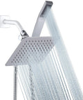 Dual Shower Head System With Rainfall Top Spray And Handheld 70 Inch Flexible Hose Smooth 3 Way Diverter Easy Install Chrome Finish 2 In 1 Shower Head Combo