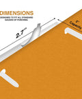 Hella Solid Self Adhesive Prong Fastener Bases Two Inch Capacity Heavy Duty Steel File Clip Holders showing dimensions 2.7" and 2" capacity.