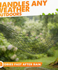Chill Out Mesh Hammock Between Two Trees No Stand Needed Outdoor Camping Lightweight 13 Oz Nylon Net Bed Breathable