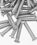 Close-up of aluminum rivet nuts from 80 Piece Car Dent Puller Kit With 4mm Aluminum Rivet Nuts For Auto Sheet Metal Repair