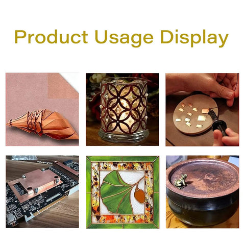 Product Usage Display featuring Top Shelf H62 Brass Sheets And Thin Foil Plates For Custom Fabrication and DIY Crafts in various projects.