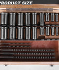 Keyway Broach Kit For Metalworking Pro Grade Rectangular Broaching Set With 5 Broaches 18 Bushings 7 Shims And 30 Pieces
