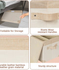 Kick Some Clutter To The Curb With These Roomy Foldable Storage Bins Featuring Tough Reinforced Side Panels And Snug Fitting Covers, shown folded under bed.