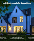 Super Smooth Glide Flicker Free LED Dimmer Wall Switch For 150 Watt Leds Halogen And Incandescent Fixtures in contemporary home exterior.