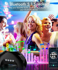Epic Galaxy Projector Star Light With Bluetooth Speaker White Noise Machine Night Light For Bedroom Kids Adults Game Room Home Theater Ceiling Decor in social setting with music notes.