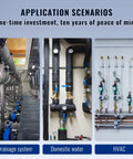 Industrial plumbing applications with 2 Pack 316 Stainless Steel Ball Valve Half Inch NPT Female for water, oil, gas
