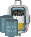 Heavy Duty Shower Filter With Extra Replacement Cartridge For Hard Water And Chlorine Removal, ABS housing with filter layers